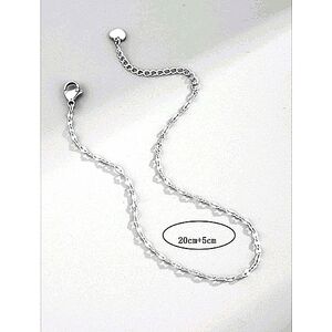 Silver Ankle Bracelet Stainless Steel Feminine Minimalist Silvery Anklet Jewelry